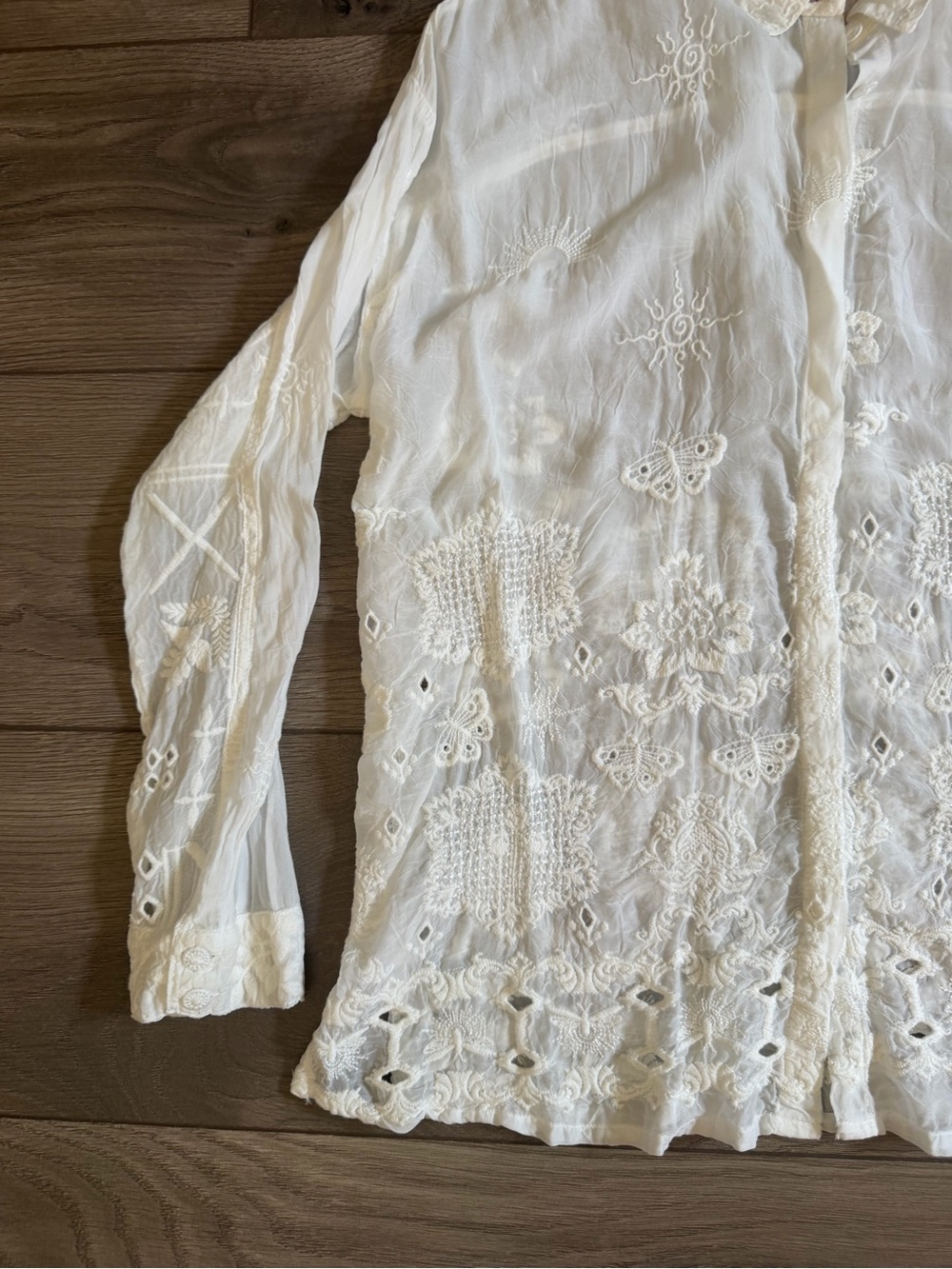 JOHNNY WAS Slim Audrey Button Down White Size Small - Picture 6 of 12
